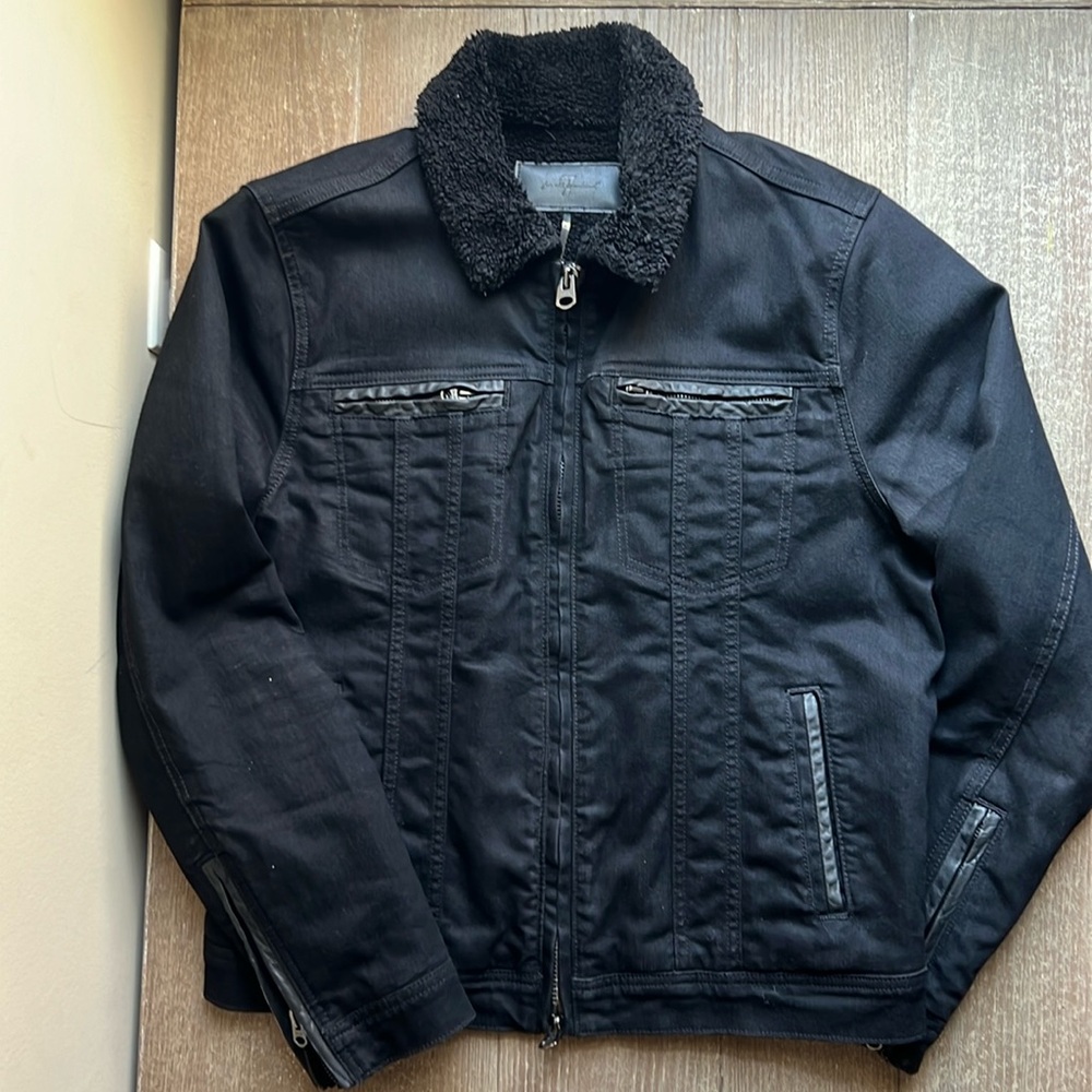 EUC 7 for all Mankind Men’s Jean Jacket with Sherpa